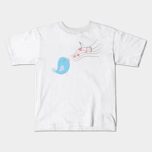 Bird singing love song Kids T-Shirt